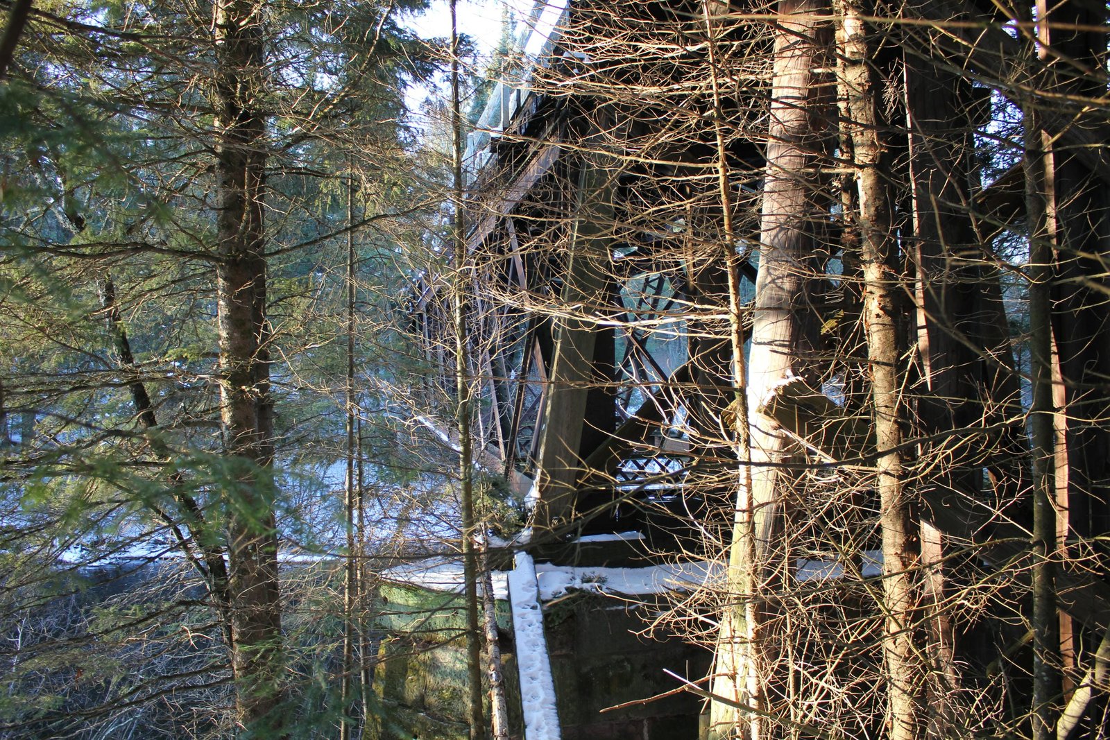 Looking south